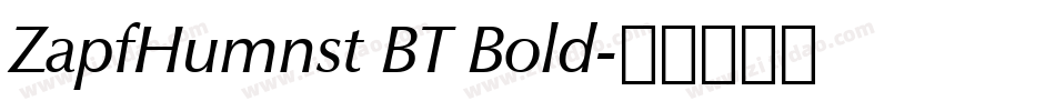 ZapfHumnst BT Bold字体转换